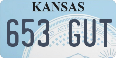 KS license plate 653GUT