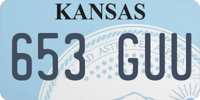 KS license plate 653GUU