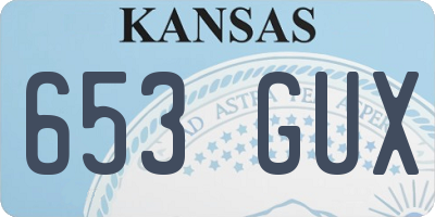 KS license plate 653GUX