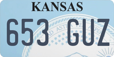 KS license plate 653GUZ
