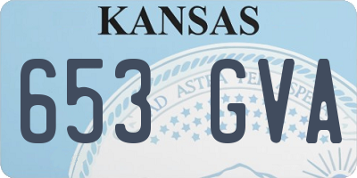 KS license plate 653GVA