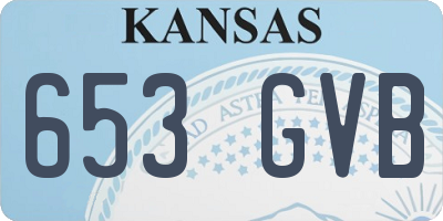 KS license plate 653GVB