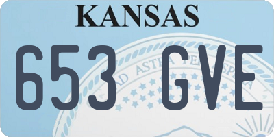 KS license plate 653GVE