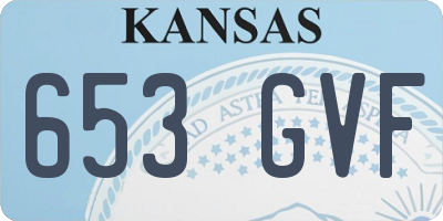 KS license plate 653GVF