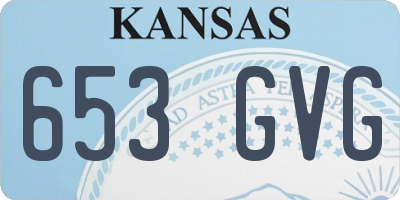 KS license plate 653GVG