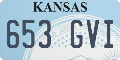 KS license plate 653GVI