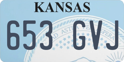 KS license plate 653GVJ