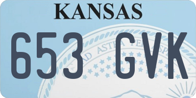 KS license plate 653GVK