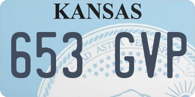 KS license plate 653GVP