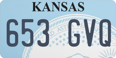 KS license plate 653GVQ