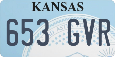 KS license plate 653GVR