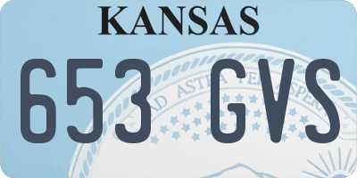 KS license plate 653GVS