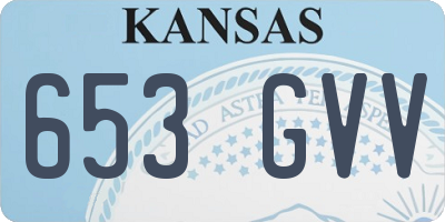 KS license plate 653GVV