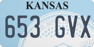 KS license plate 653GVX
