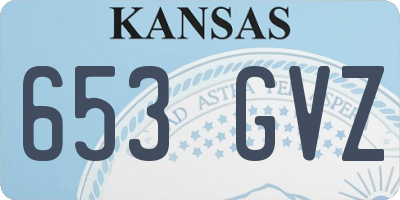 KS license plate 653GVZ