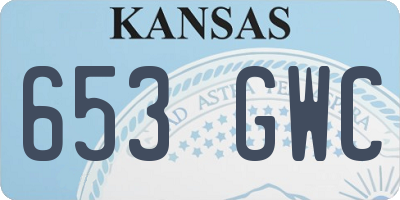 KS license plate 653GWC