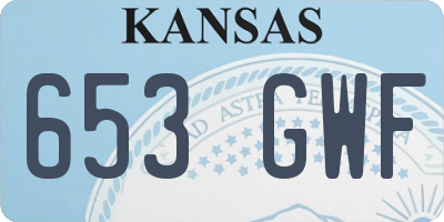 KS license plate 653GWF