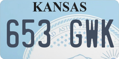 KS license plate 653GWK