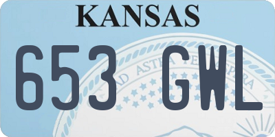 KS license plate 653GWL