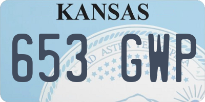 KS license plate 653GWP