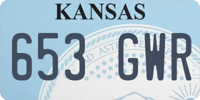 KS license plate 653GWR