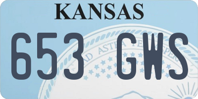 KS license plate 653GWS