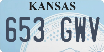 KS license plate 653GWV