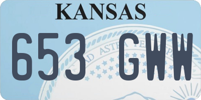 KS license plate 653GWW