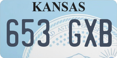 KS license plate 653GXB