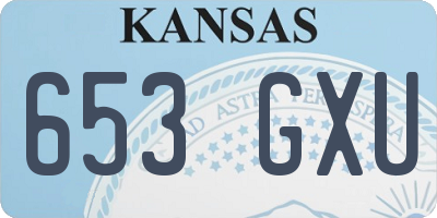 KS license plate 653GXU