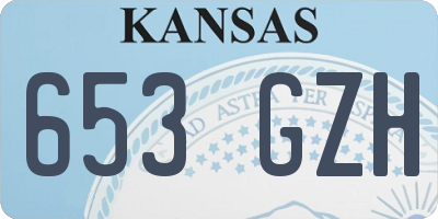 KS license plate 653GZH