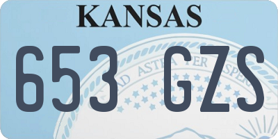 KS license plate 653GZS