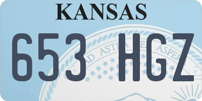 KS license plate 653HGZ
