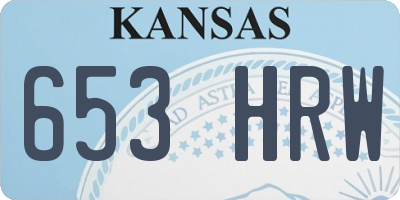 KS license plate 653HRW