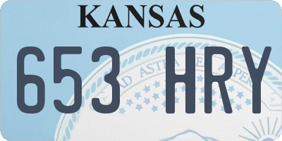KS license plate 653HRY