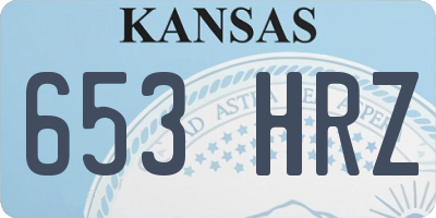 KS license plate 653HRZ