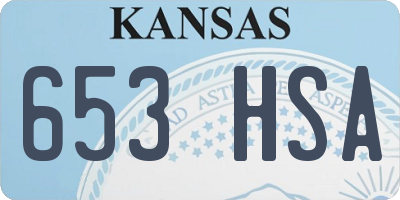KS license plate 653HSA