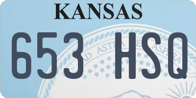 KS license plate 653HSQ
