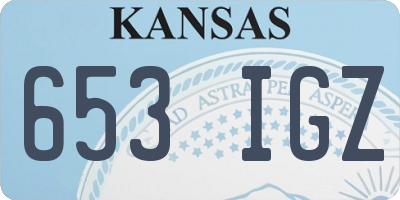 KS license plate 653IGZ