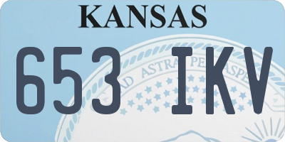 KS license plate 653IKV
