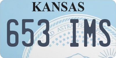 KS license plate 653IMS