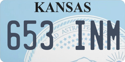 KS license plate 653INM
