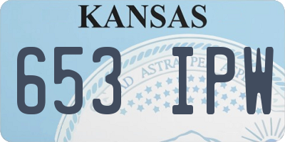 KS license plate 653IPW