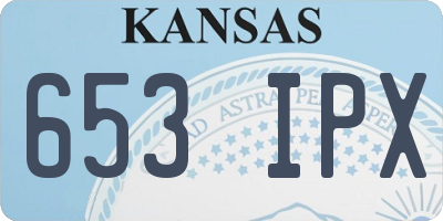 KS license plate 653IPX