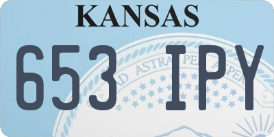 KS license plate 653IPY