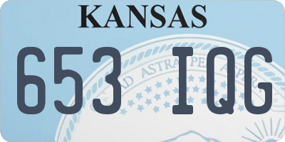 KS license plate 653IQG