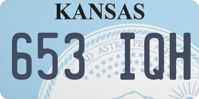KS license plate 653IQH
