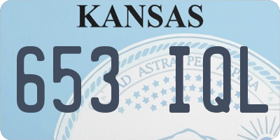 KS license plate 653IQL