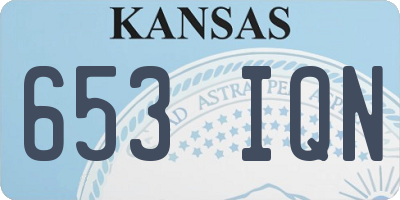 KS license plate 653IQN