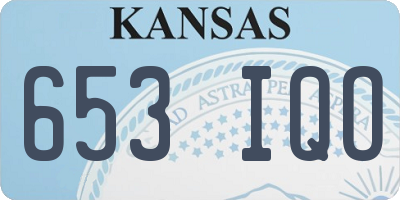 KS license plate 653IQO